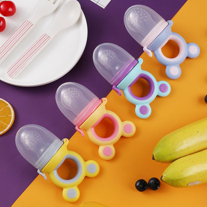 Baby products baby pacifier fruit and vegetable silicone baby nutrition fruit and vegetable mesh bag complementary food feeder