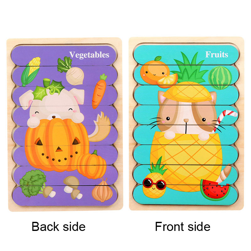 Early Learning Puzzles for Toddlers Wooden Creative Strip Puzzle | Ectron Online
