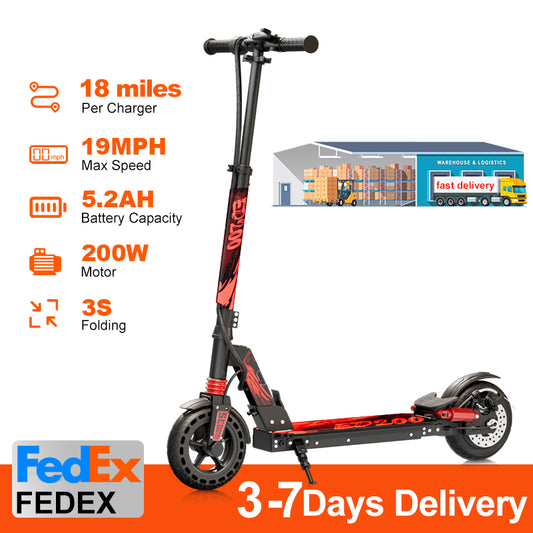 ED200 Electric Scooter for teens featuring a sleek frame and high-grip handlebars