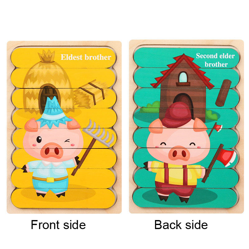 Early Learning Puzzles for Toddlers Wooden Creative Strip Puzzle | Ectron Online