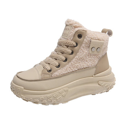 Fleece-lined Warm Slugged Bottom Heighten Casual Shoes Fleece-lined Warm Slugged Bottom Heighte | Ectron Online