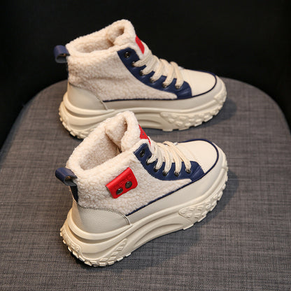 Fleece-lined Warm Slugged Bottom Heighten Casual Shoes Fleece-lined Warm Slugged Bottom Heighte | Ectron Online