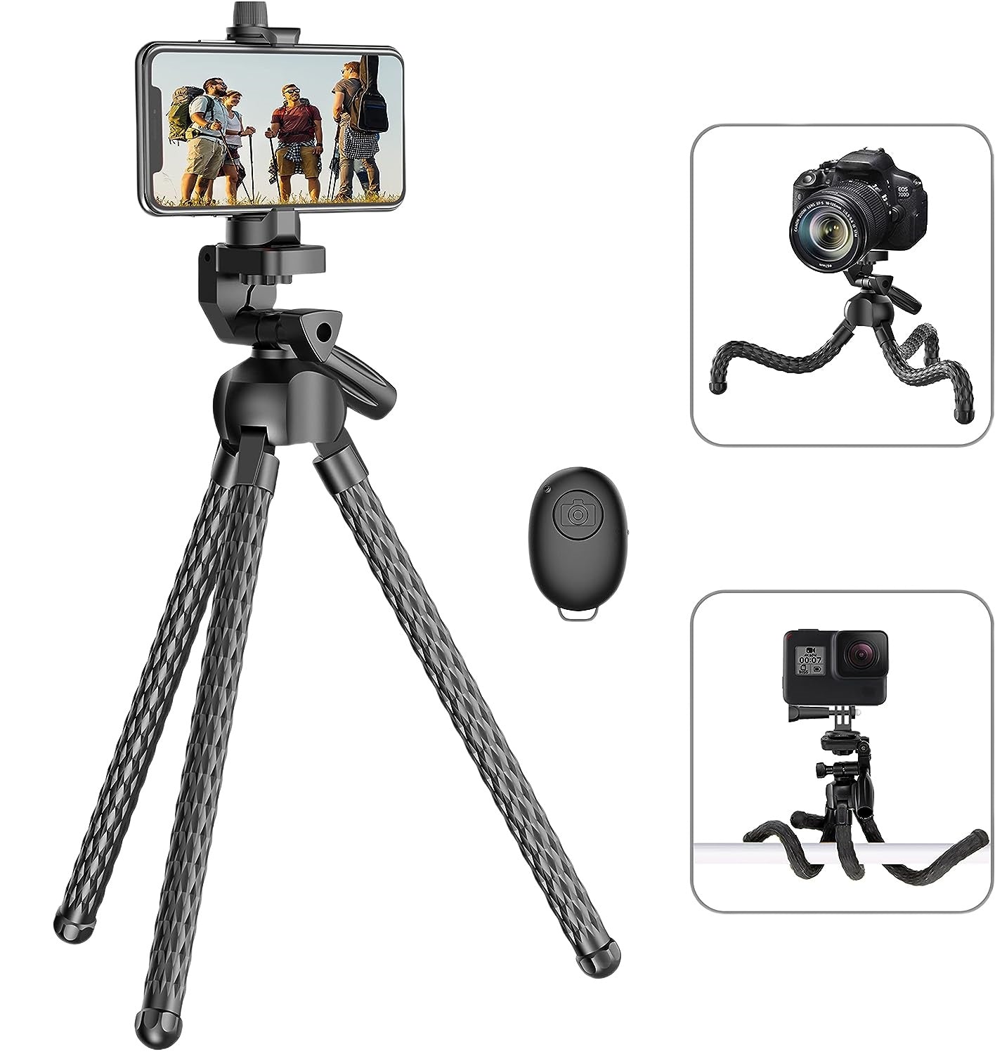 Flexible Octopus Phone Tripod & Selfie Stick - Portable Vlog Stand