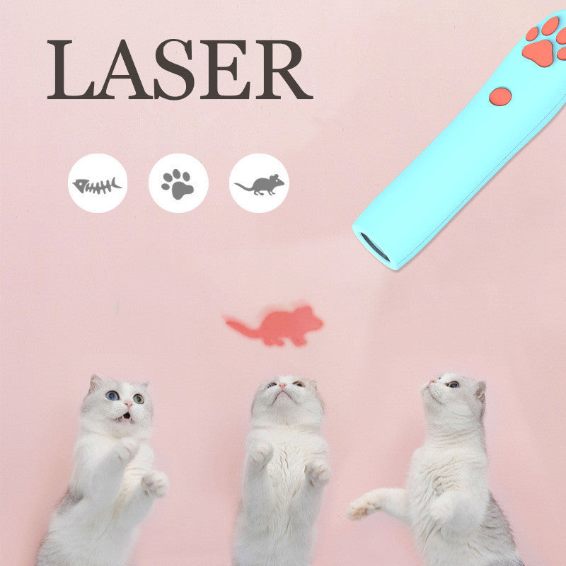 Funny Remote Control LED Laser Cat Stick Pet Toy

