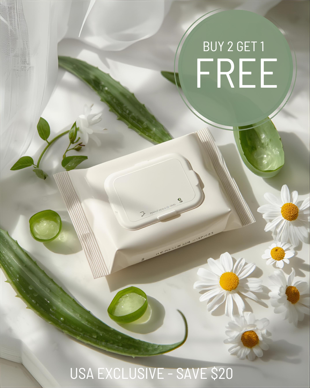 Gentle Makeup Remover Wipes - Deep Cleansing for Face, Eyes & Lips