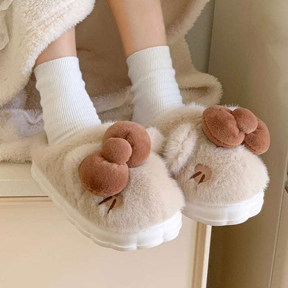 Girls' Warm Plush Slippers – Indoor & Outdoor Autumn Comfort Indoor Warm Girl Plush Slippers For Home | Ectron Online