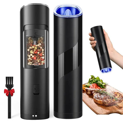 Gravity Electric Salt and Pepper Grinder Set - Automatic Battery Powered Electric Salt And Pepper Grinder Automat | Ectron Online