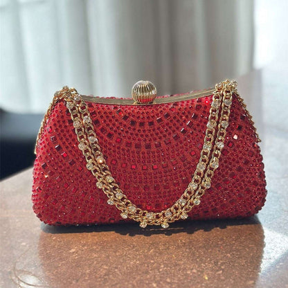 High-end Socialite Full Of Sparkling Diamonds Handbag Bridal Dress Bag