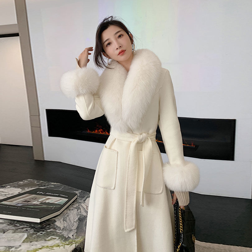 Korean Slim Fit Mid-Length Woolen Coat