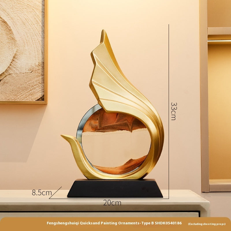 Light Luxury Quicksand Painting - Wind & Water Motion Art