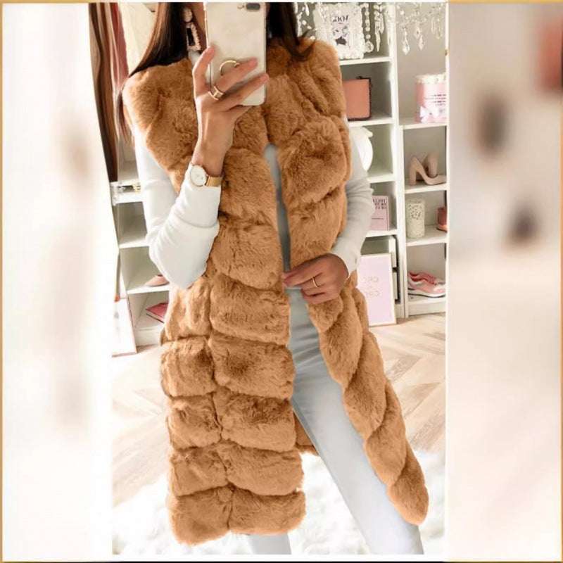 Long Faux Fur Vest