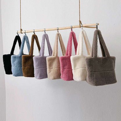Luxury Plush Bag - Winter Fashion Cute Tote Handbag Women's Designer Luxury Plush Bag Winter | Ectron Online