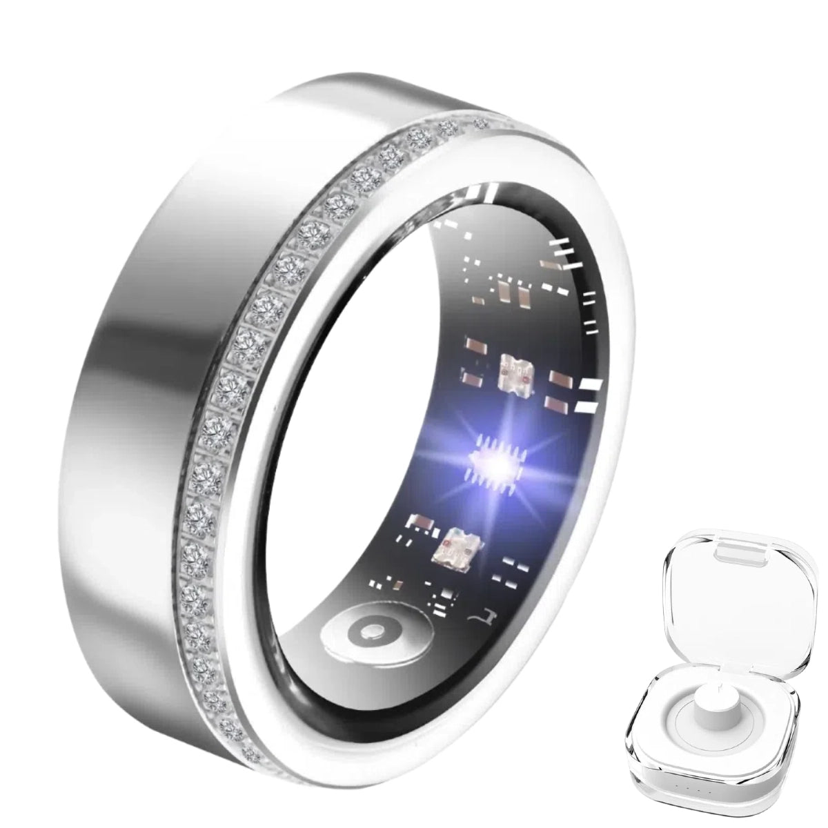 Luxury Smart Ring for Women - Diamond Health & Sleep Tracker