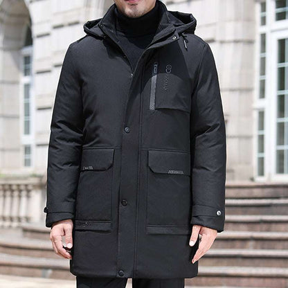 Men's Thick Mid-Length Down Cotton-Padded Winter Jacket