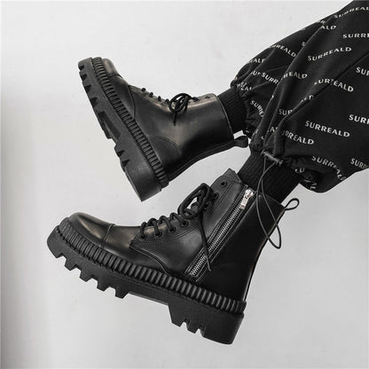 Men’s Black Platform Doc Martens Style Boots Men's Black Platform Doc Martens Boots | Ectron Online