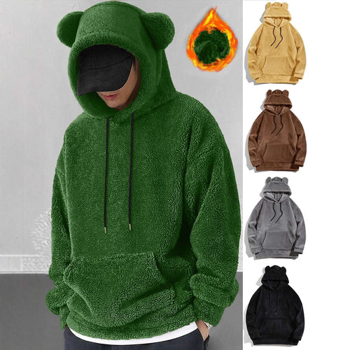 Men's Casual Cool Fashion Sweater - Warm Coral Fleece Jacket
