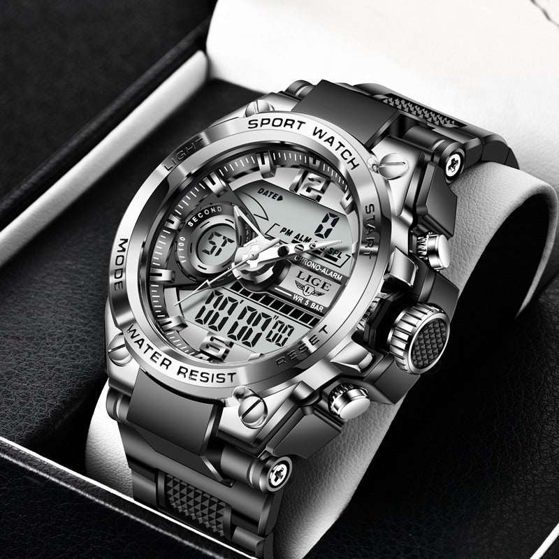 Two Screen Watch Men's Dual Display Sports Watch – Ectron Online