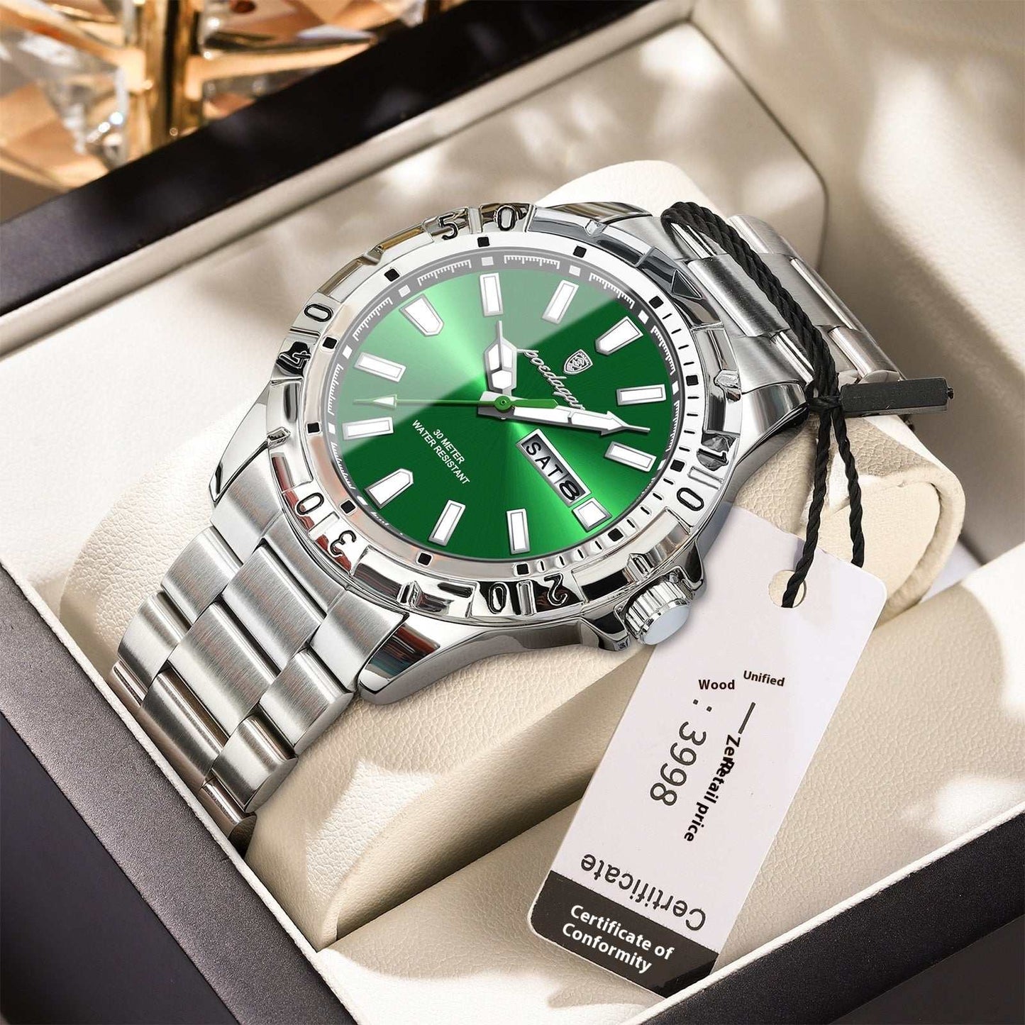 Men's Large Dial Sports Quartz Watch Swiss Brand Waterproof Fashion New Men's | Ectron Online