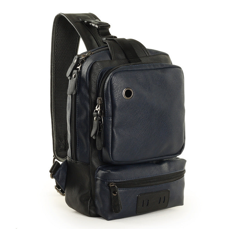 Men's Leather Backpack for Students

