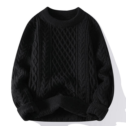 Men's New Autumn Winter Twist Knit Sweater - Casual Round Neck Pullover Autumn And Winter New Men's Twist Sweate | Ectron Online