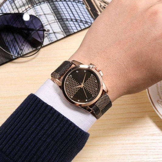 Men's Plaid Fashion Watch Fashion Personality Plaid Men's Casual W | Ectron Online