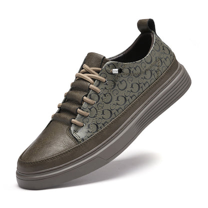 Men’s Plus Size No-Tie Leather Sneakers – Casual & Comfy Men's Plus Size Leather Sneakers No-tie | Ectron Online