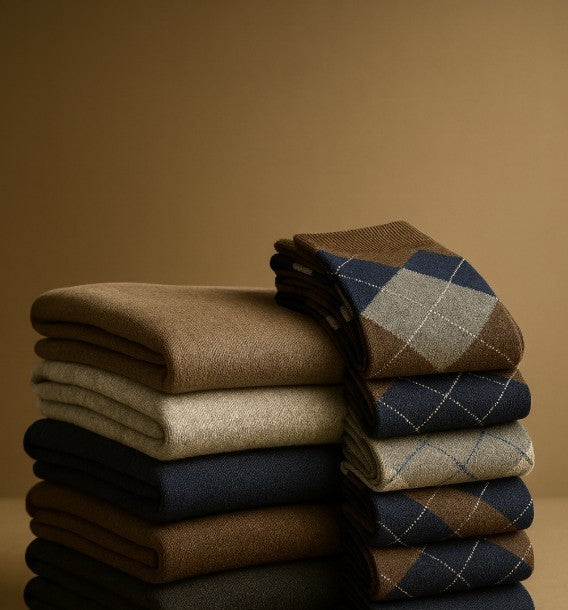 Men's Subtle Argyle Dress Socks