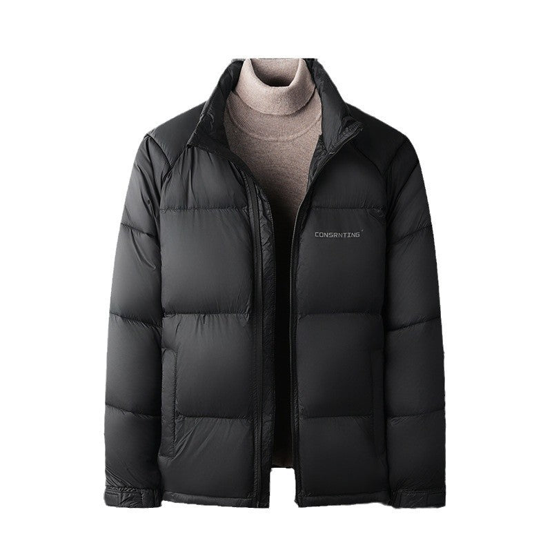 Men's Super Thick Stand Collar Coat - High-End Winter Outerwear

