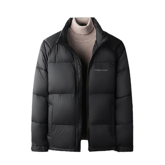 Men's Super Thick Stand Collar Coat - High-End Winter Outerwear Men's High-end Stand Collar Coat Super T | Ectron Online