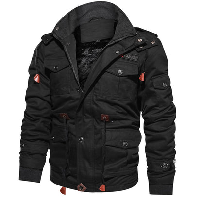 Men's Winter Cargo Coat Winter Zip-up Coat Warm Thickened Detach | Ectron Online