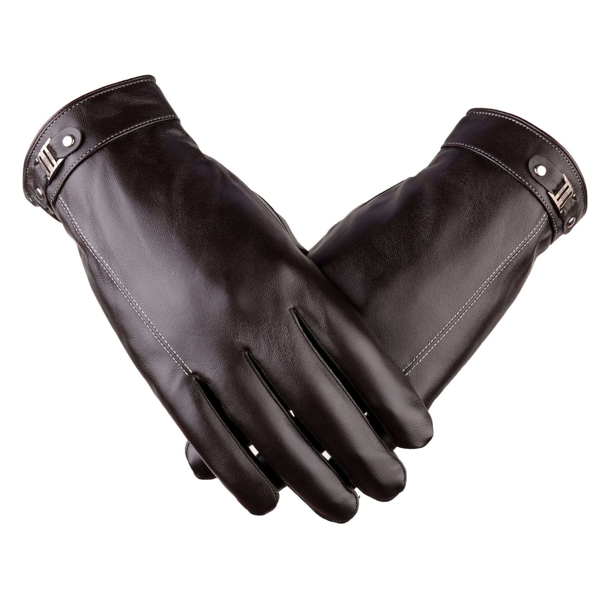 Men's Winter Outdoors Cycling Thickened Fleece-lined Warm Touch Screen Gloves
