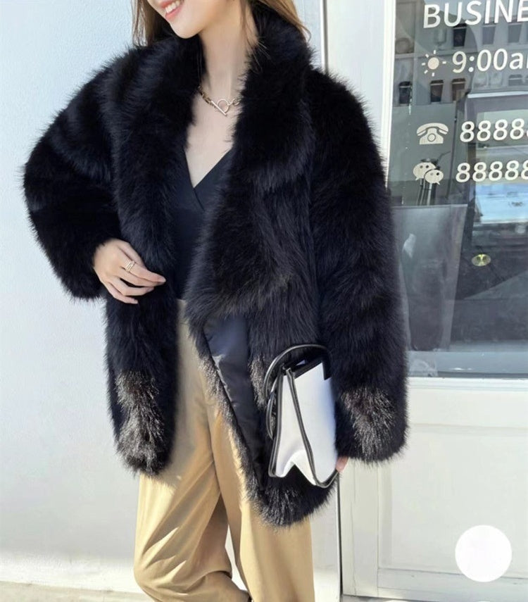Mid-Length Faux Wool Coat

