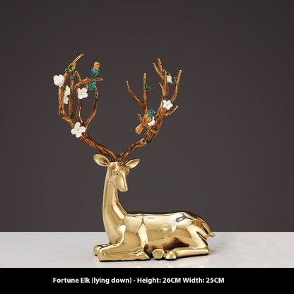 Modern Light Luxury Brass Deer gold