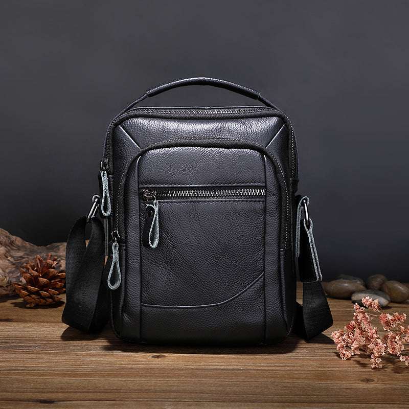 Multifunctional Leather Business Bag for Men One Shoulder Genuine Leather Business Mu | Ectron Online