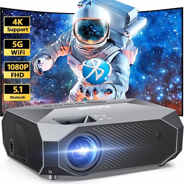 Native 1080P Projector with 5G WiFi & Bluetooth | Supports 4K Video