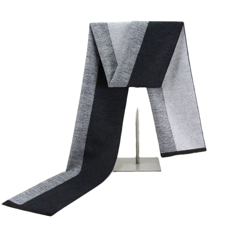 New Men's Cashmere-Like Striped Scarf