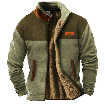 New Men's Fleece-Lined Cotton Jacket