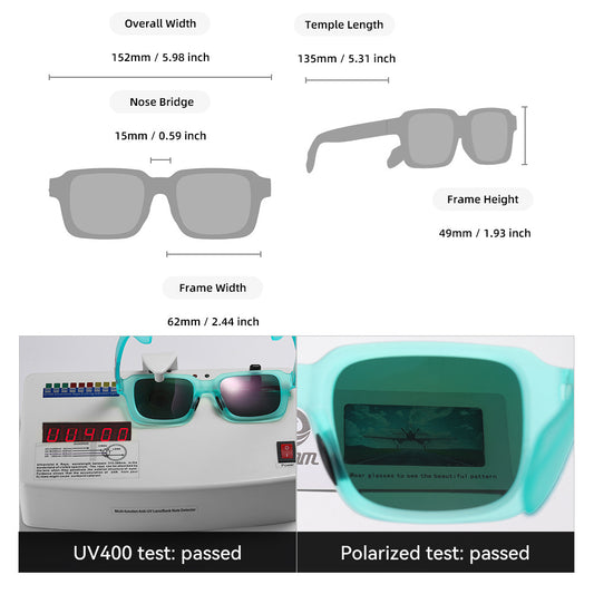 TR90 Colorful Polarized Sunglasses Square