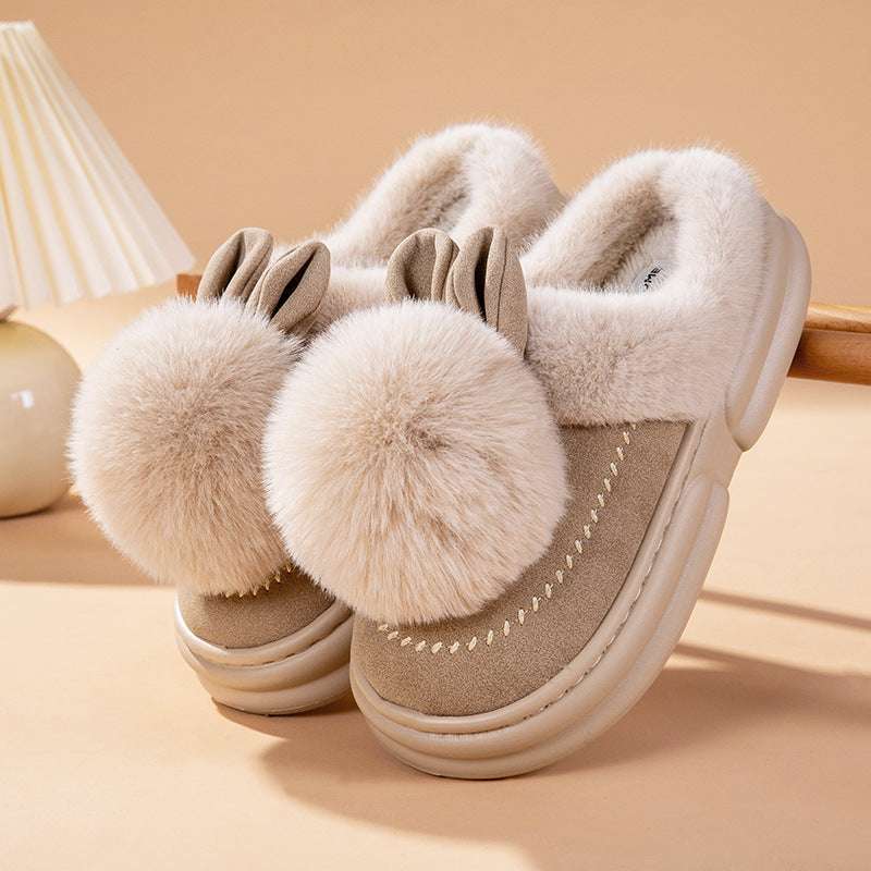 Thick Bottom Fleece-lined Warm Can Be Outdoor Fur Slippers Thick Bottom Fleece-lined Warm Can Be Ou | Ectron Online