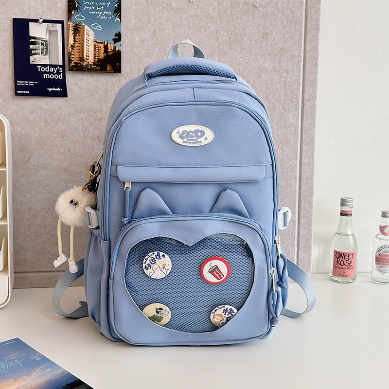 Large Capacity School Backpack for Girls – Breathable Nylon Large Capacity Backpack For Primary Scho | Ectron Online