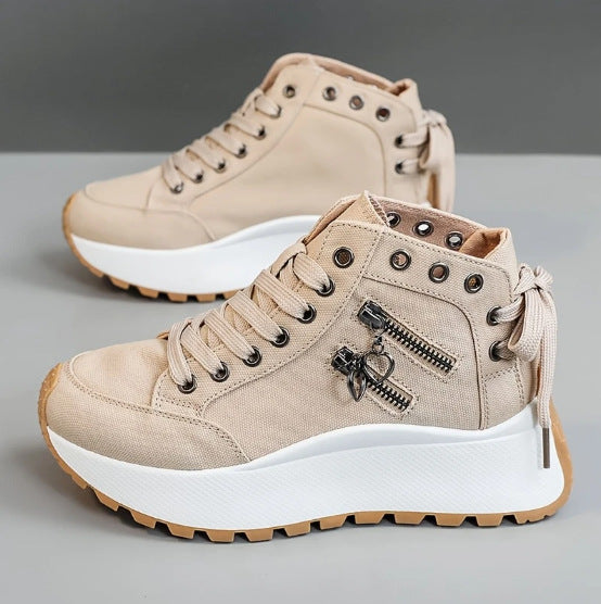 Women's High-Top Platform Casual Board Shoes - Fashion High-top Platform Female Fashion Casual | Ectron Online