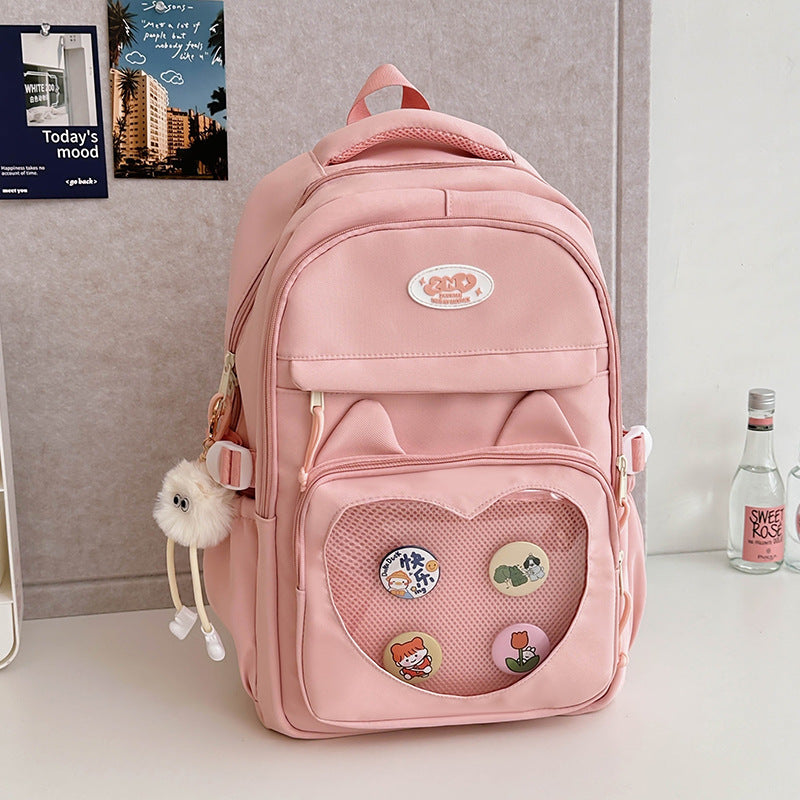 Large Capacity School Backpack for Girls – Breathable Nylon Large Capacity Backpack For Primary Scho | Ectron Online