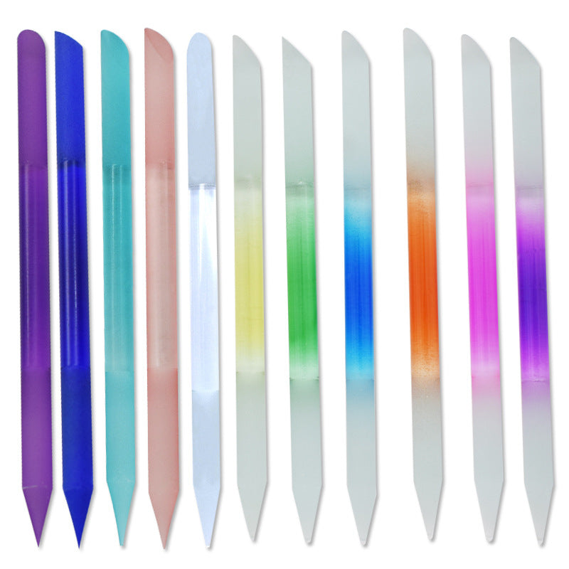 Full-Colour Glass Nail File – Double-Headed Precision Tool Full-color Cylindrical Glass Nail File M | Ectron Online