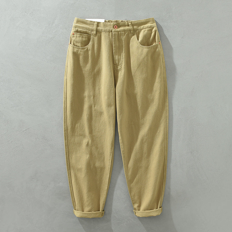 Men’s Retro Cargo Pants – Loose Fit Elastic Waist Straight Trousers Casual Straight Trousers Trendy Retro El | Ectron Online