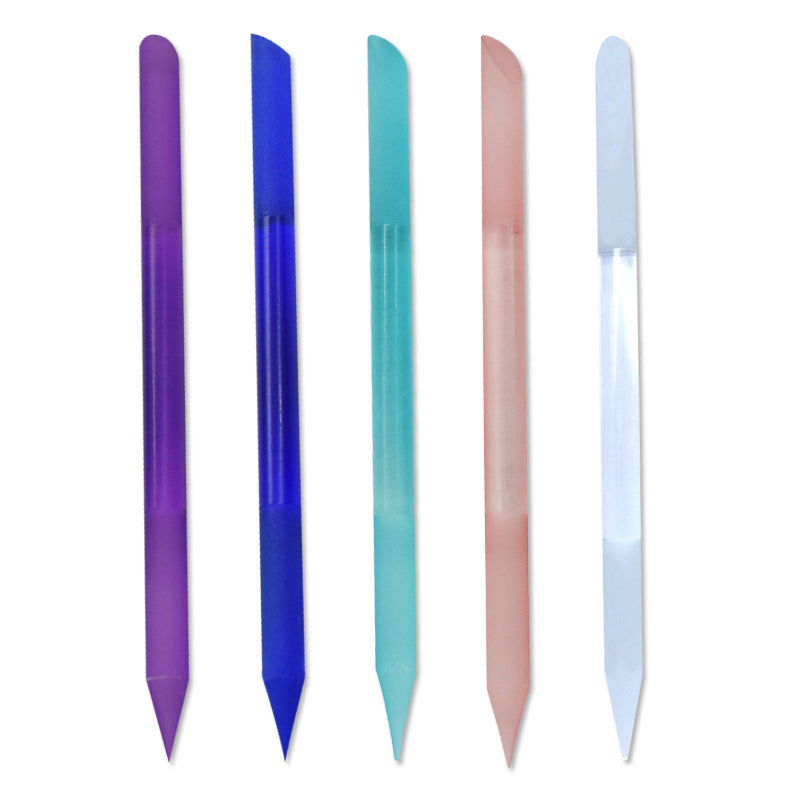 Full-Colour Glass Nail File – Double-Headed Precision Tool Full-color Cylindrical Glass Nail File M | Ectron Online