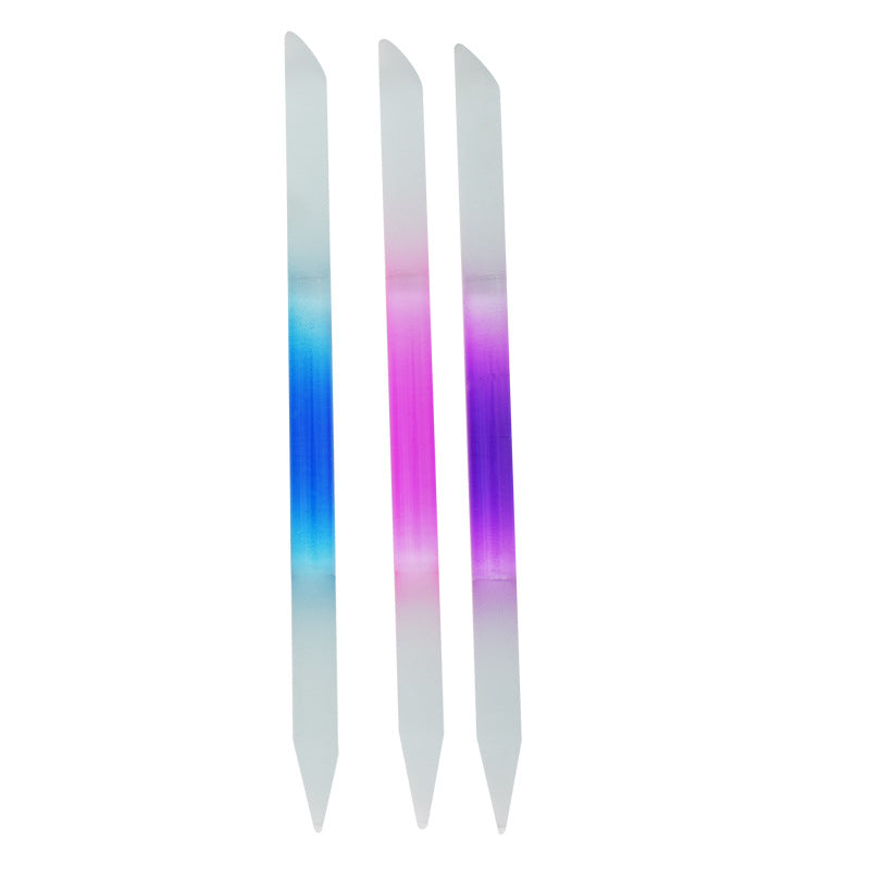 Full-Colour Glass Nail File – Double-Headed Precision Tool Full-color Cylindrical Glass Nail File M | Ectron Online