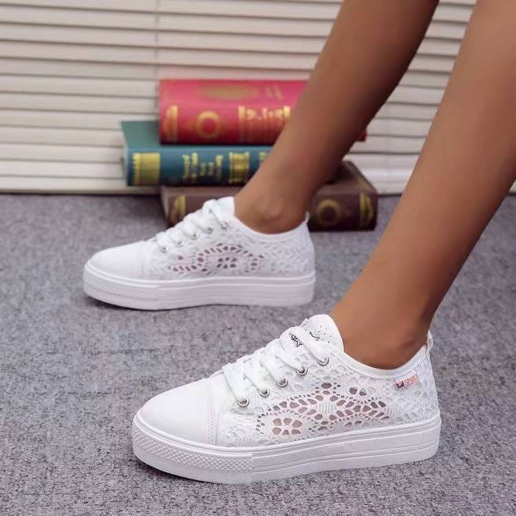 European Hollow Mesh Platform Pumps - Breathable Thick Bottom European And American Hollow Mesh Breath | Ectron Online