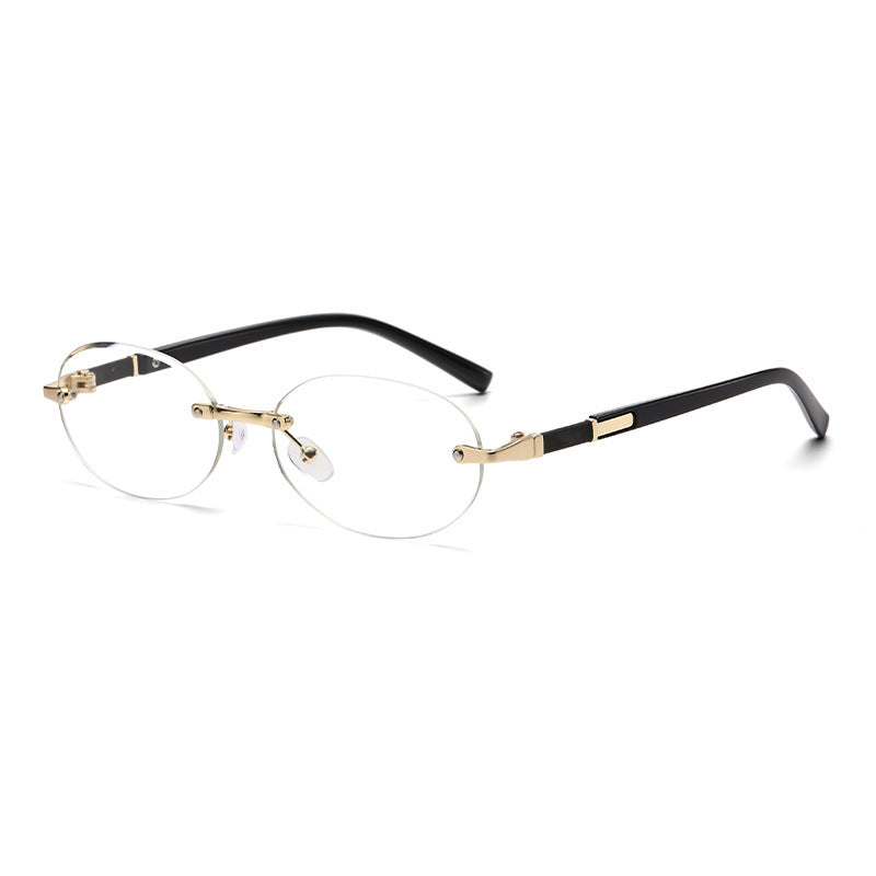 Frameless Oval Sunglasses – Minimalist UV400 Fashion Shades Trimming Oval Frame Sunglasses Frameless | Ectron Online