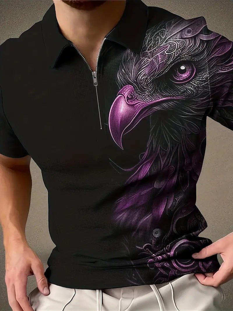 Men’s Printed Polo Shirt – Breathable Fashion Short Sleeve Top Men's Print Breathable Fashion Polo Shir | Ectron Online