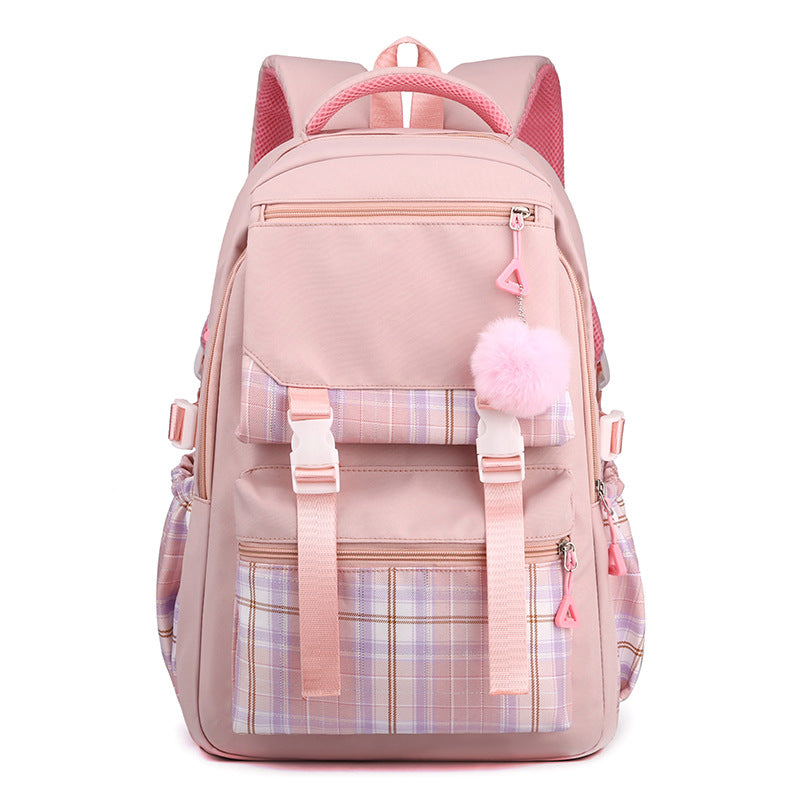 Women’s Laptop Backpack – Stylish & Waterproof Nylon Bag Women's Solid Color Simple Multi-layer C | Ectron Online